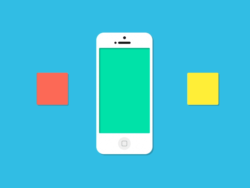 (Animated) Little Boxes on an iPhone abstract ae after effects animated animation boring colors flat gif graphics ios iphone jif loop motion phlat shapes sketch sketchapp