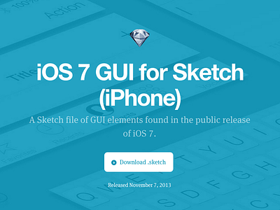 iOS7 Sketch for iPhone free freebie gui ios7 iphone sketch teehanlax template