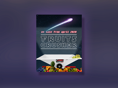 Product Ad Banner for Fruits Crusher.