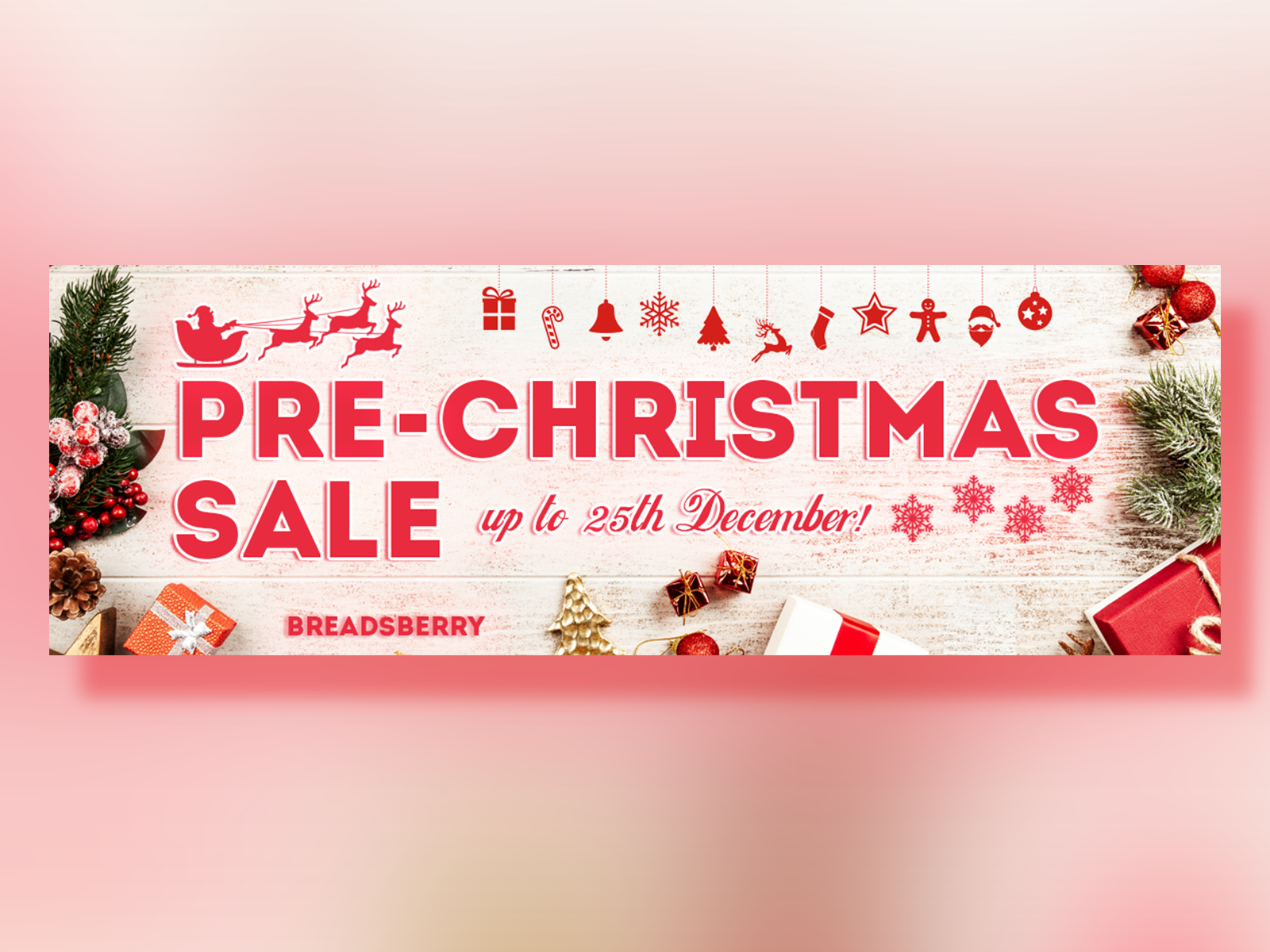 Prechristmas sale Banner by Breadsberry on Dribbble