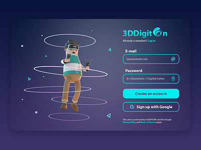3DDigitOn. Web. 3d creative design gradient graphic design logo web web design