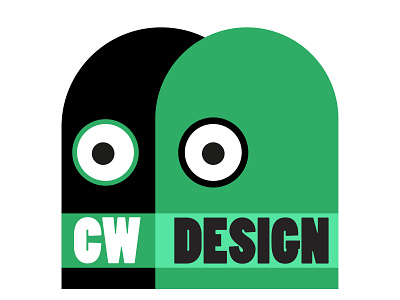 CW Design logo blocks branding colour contrast faces graphic design logo minimalistic opacity simple