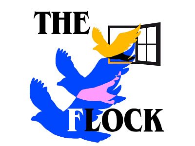 THE FLOCK albumcover branding dailylogo dailylogochallenge graphic design logo logodesign simple