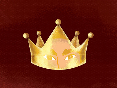 A Crown for the Heart crown editorial face illustration