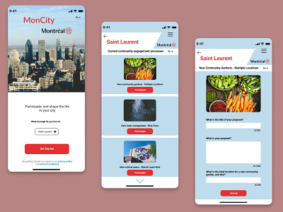 MonCity - Community engagement app for cities