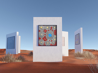 Unearthed Online Art Gallery 3d adobe blender conceptart desert design illustration landscape photoshop render virtualart virtualgallery