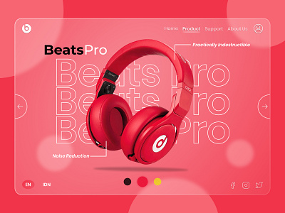 Beats Headphones Product Page beats design headphone minimal music product product landing page ui ui design web design