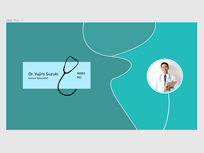 Title Slide/Card for doctor card dailydesign design doctor illustration pastel quickdesign stethoscope title titleslide visitingcard