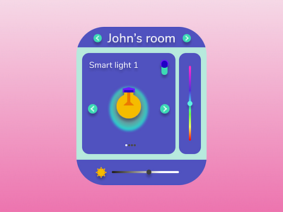 Home automation app for Apple watch app dailydesign design homeautomation illustration pastel quickdesign smart light smarthome ui
