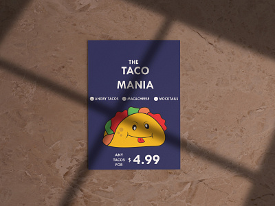 TACO FLYER adobe illustrator animatedtacos corporateflyer flyer foodflyer tacolover tacos