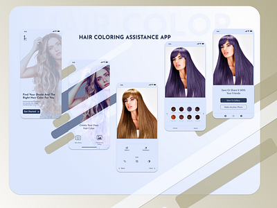 Hair Coloring Assistance App app design hair ui ux