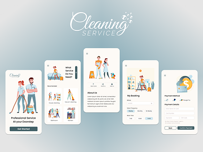 Home Cleaning Service App app app design cleaning cleaningservice design home cleaning app ui ux
