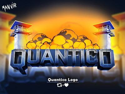 Quantico Game Logo 3d branding design game logo graphic design illustration illustrator logo quantico ui vector