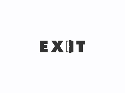 Exit minimal logo design