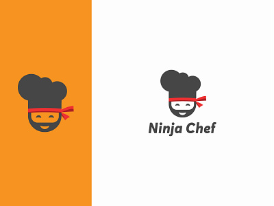 Ninja Chef Logo brand identity branding business cooking design face food graphic design logo logo mark logoinspirations man men menu modern logo ninja ninjas person restaurant vector