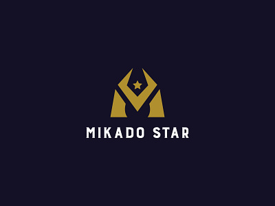 Mikado star Logo 36daysoftype alphabet brand identity branding design galaxy illustration lettermark logo logoinspirations mark modern logo monogram moon space star symbol vector wars