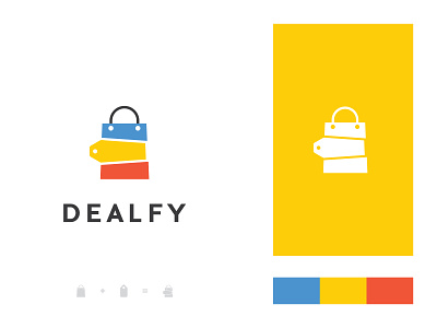 Dealfy Logo bag brand identity branding coupon deal design discount e-commerce logo logoinspirations modern logo online shop online store shop shopify shopping store vector