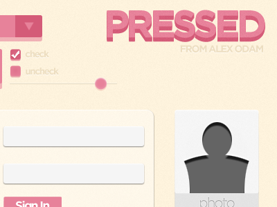 Pressed UI Kit alex brown button kit odam photo pink pressed ui