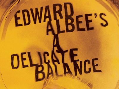 Edward Albee's A Delicate Balance photography poster typography
