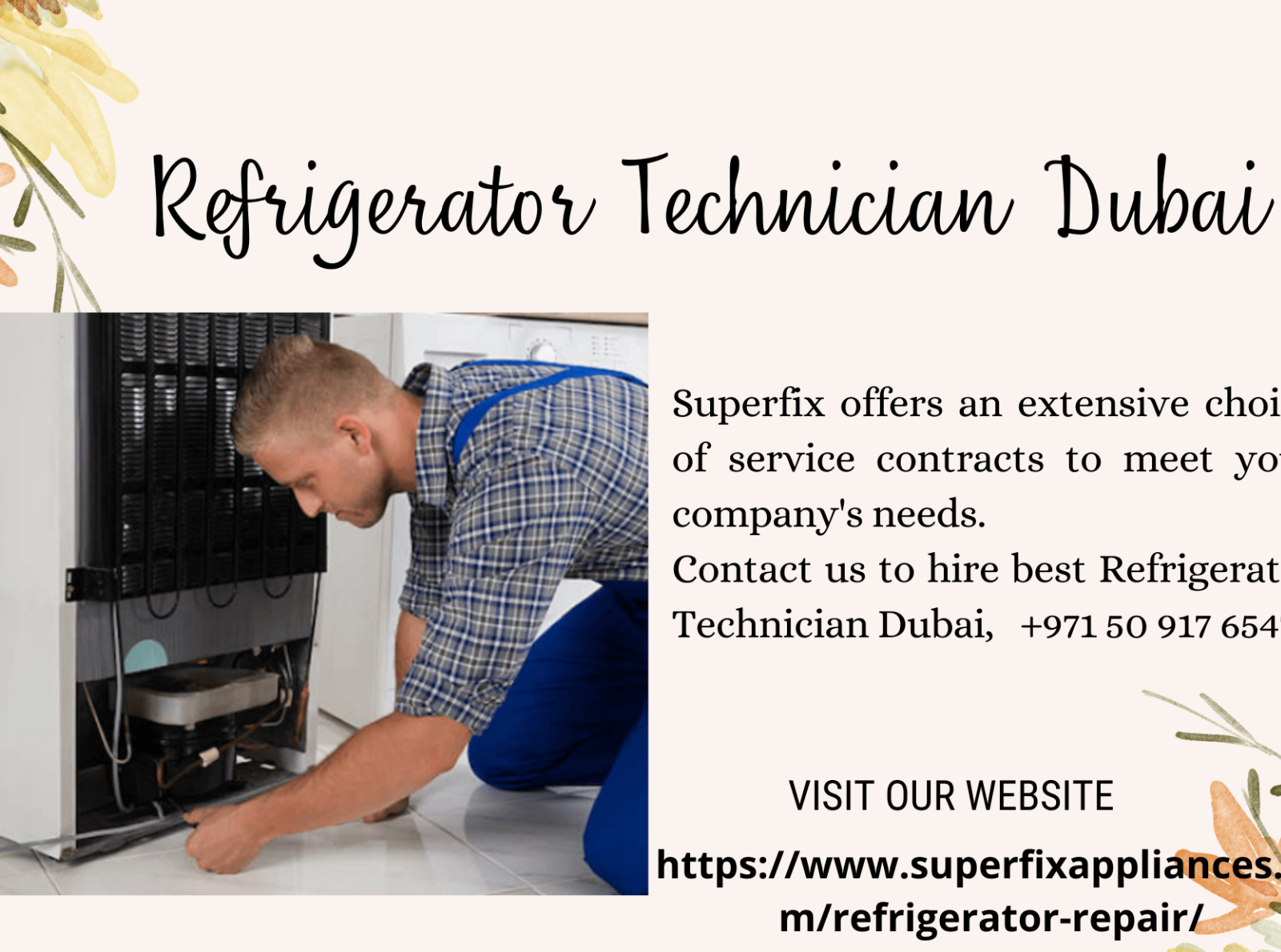Refrigerator Technician Dubai Superfix Appliances UAE by Super Fix