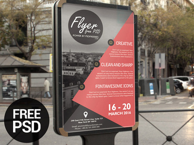 Freebie: Business Event Advertisement Flyer Template PSD