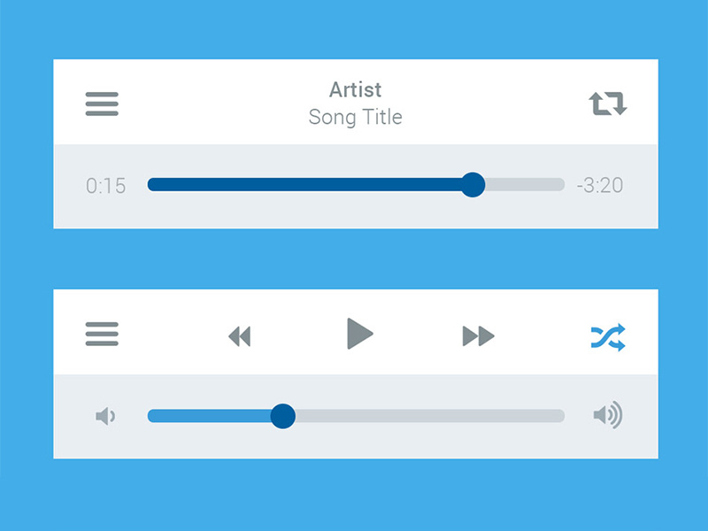 Freebie : Media Player UI interface PSD play audio psd free psd freebie exclusive free download music player interface