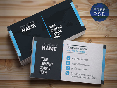 Freebie : Creative and Clean Business Card Template PSD