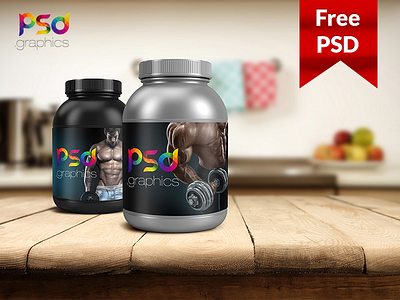 Download Freebie: Protein Jar Mockup Free PSD Graphics by PSD ...