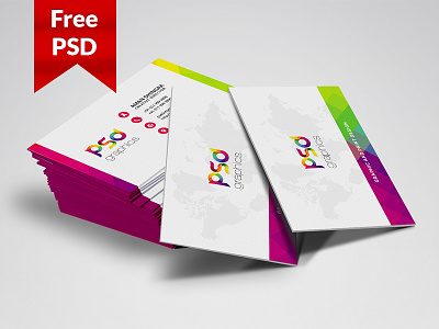 Freebie: Colorful Business Card Free PSD Graphics