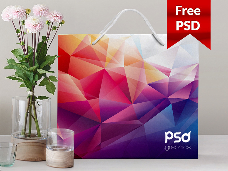 Download Shopping Paper Bag Mockup Free Psd Graphics By Psd Freebies On Dribbble PSD Mockup Templates