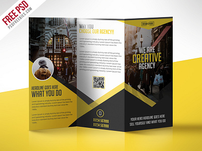 Multipurpose Trifold Business Brochure Free Psd Template D agency brochure brochure design business brochure corporate brochure psd free psd free trifold brochure psd psd trifold brochure psd