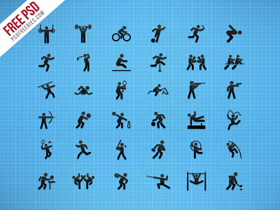 Freebie : Flat Sports Iconset Free PSD flat icons free psd games icon freebie iconset psd psd freebie psd icon sports icon vector winner