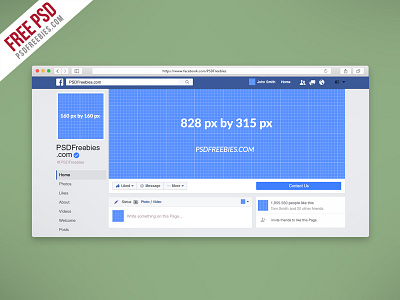 Freebie : Facebook Page Mockup 2016 Free PSD brand page cover picture facebook facebook 2016 facebook mockup facebook page facebook psd fb free psd psd timeline