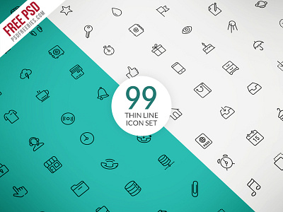 Thin Line Icon Set Psd Freebie collection free psd icon icon freebie iconset outline psd stroke thin icon