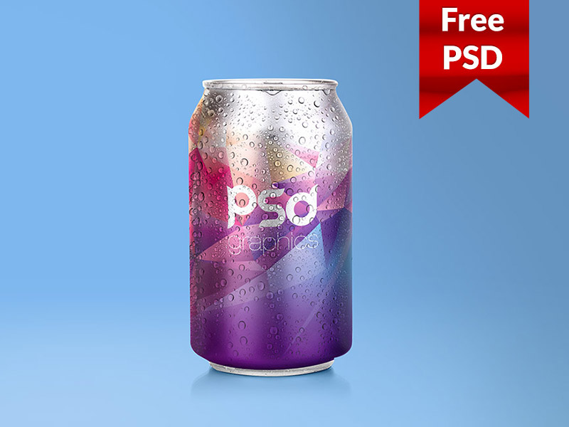 Download Soda Can Mockup Free PSD by PSD Freebies on Dribbble
