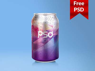 Download Soda Can Mockup Free PSD by PSD Freebies - Dribbble