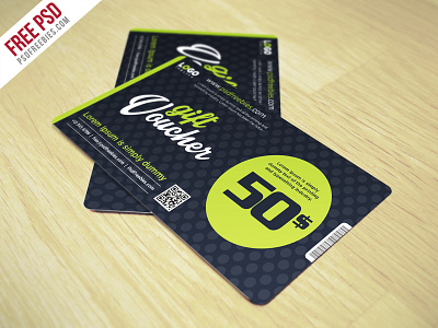 Gift Voucher Coupon Card PSD Freebie cash card coupon discount free psd freebie gift loyalty card photoshop print promotion psd voucher