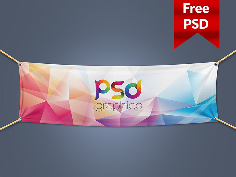 Textile Fabric Banner Mockup Free PSD by PSD Freebies on Dribbble