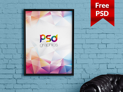 Download Wall Poster Frame Mockup Free Psd By Psd Freebies On Dribbble