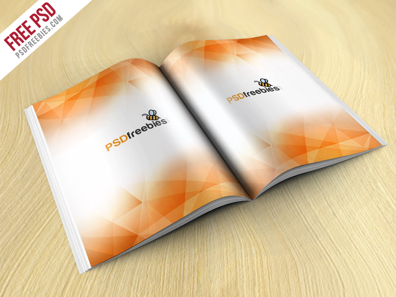 Download Freebie : Brochure Magazine Mockup Free PSD by PSD Freebies on Dribbble