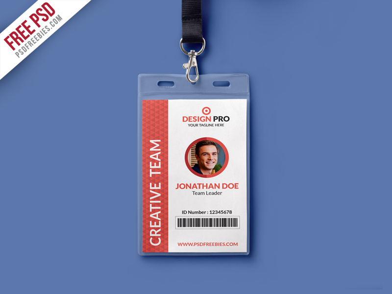 Free PSD : Office Identity Card Template PSD by PSD 