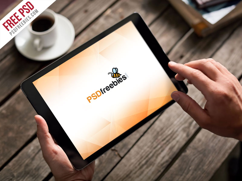Download Free PSD : Photorealistic iPad Mockup PSD Template by PSD Freebies on Dribbble