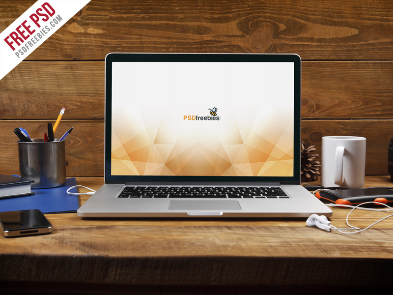 Download Free PSD : Macbook Pro Front View Mockup Free PSD by PSD ...