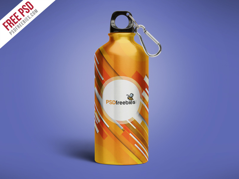 aluminum water bottle PSD freebies 