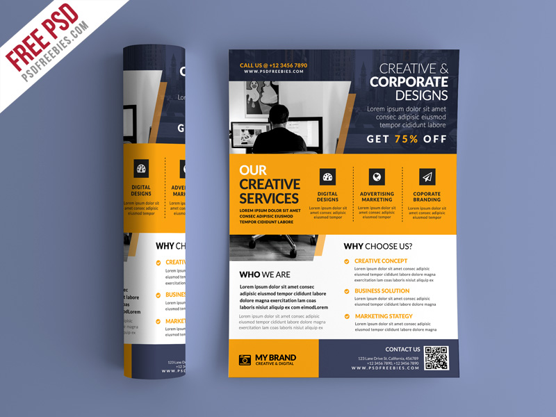 Free PSD : Business Promotional Flyer PSD Template by PSD ...