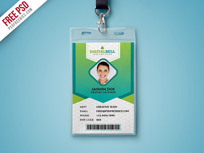 Free PSD : Multipurpose Photo Identity Card Template PSD company identity card corporate card exclusive free free id card psd free psd freebie id card psd