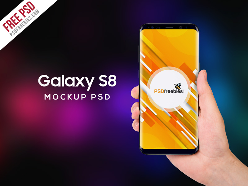 Download Free PSD : Samsung Galaxy S8 in Hand Mockup by PSD ... PSD Mockup Templates
