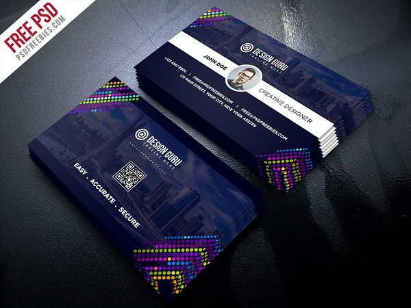 Free PSD : Creative Business Card Template PSD by PSD Freebies on Dribbble