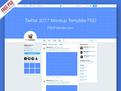 Twitter Page Mockup 2017 Template Free PSD