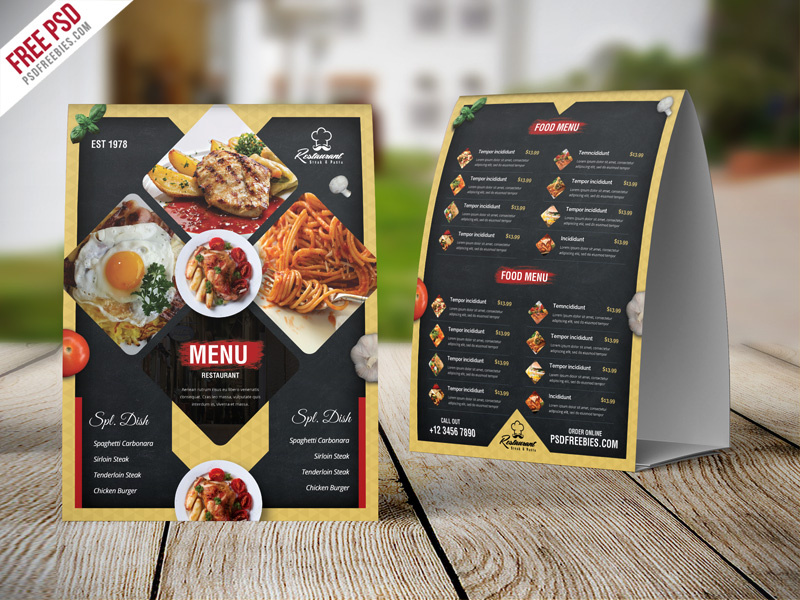 restaurant menu templates for photoshop